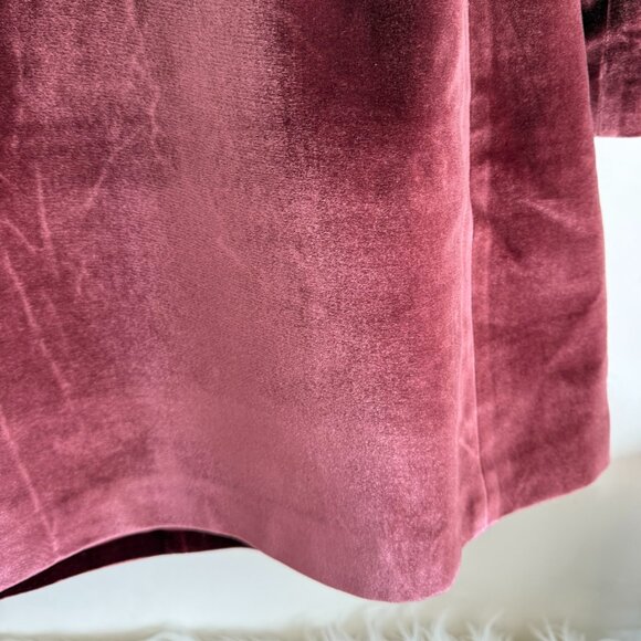 Anthropologie Velvet Long Sleeve Dress in Burgundy Hutch NWT size 4 - Picture 6 of 12